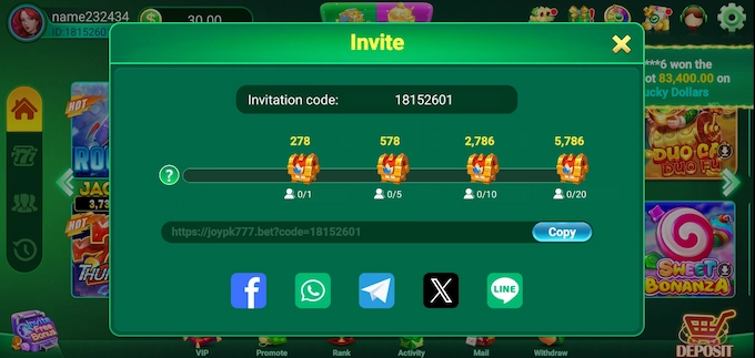 JOYPK Invite